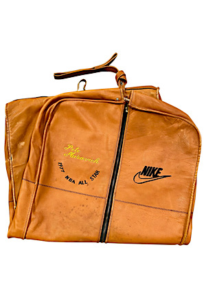 1977 Pete Maravich NBA All-Star Game Leather Suit Bag (Maravich Family LOA)