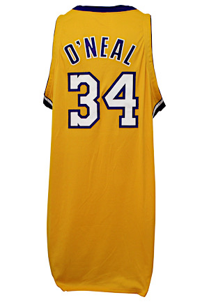 2001-02 Shaquille ONeal Los Angeles Lakers Game-Used Home Jersey (Championship Season • D.C. Sports)