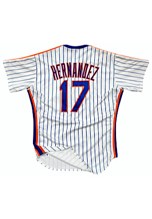 1988 Keith Hernandez New York Mets Game-Used & Autographed Home Jersey (Photo-Matched To Multiple Games)
