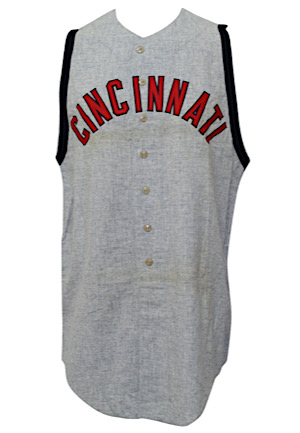 1964 Gordy Coleman Cincinnati Reds Game-Used Road Vest Flannel Jersey
