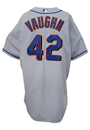 2002 Mo Vaughn New York Mets Game-Used Road Jersey