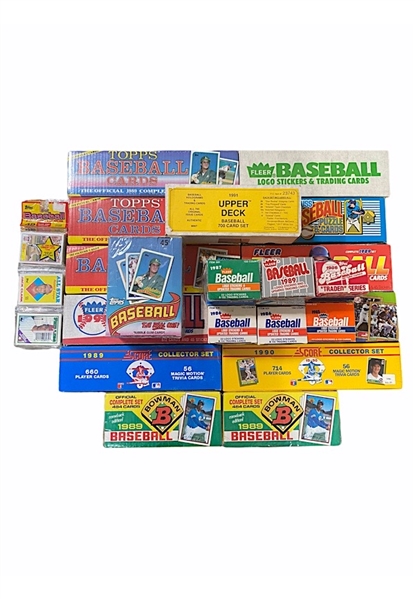 1980s & 90s Complete Baseball Sets, Rack Packs & Factory Boxes