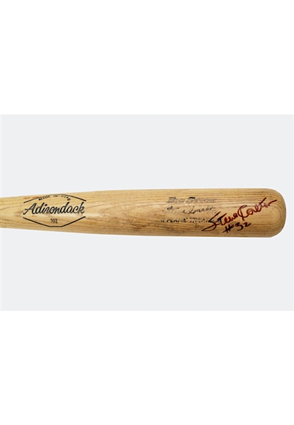 Steve Carlton Philadelphia Phillies Game-Used & Autographed Bat