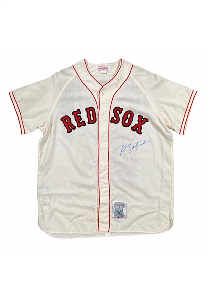 Carl Yastrzemski Boston Red Sox Autographed Mitchell & Ness Jersey