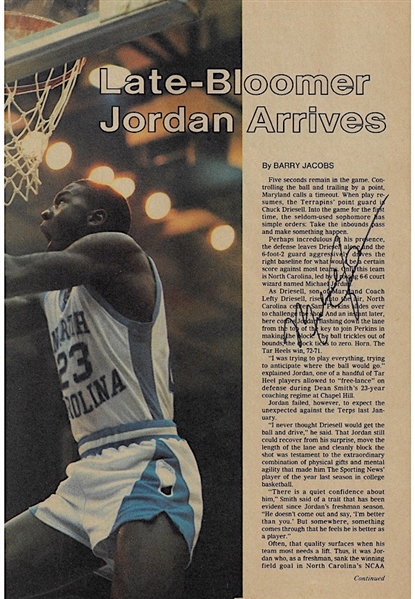 1983-84 Michael Jordan Autographed "The Sporting News" College & Pro Basketball Yearbook (Full PSA/DNA)
