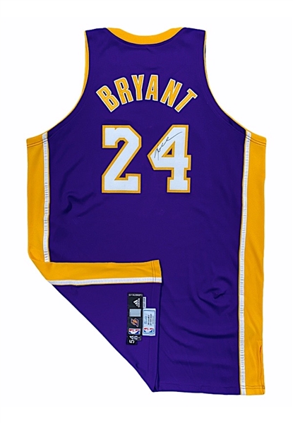 2008 Kobe Bryant Los Angeles Lakers NBA Finals Game-Issued & Autographed Road Jersey (MVP Season • Sourced From Front Office)