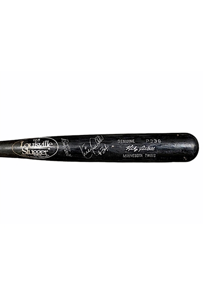 Kirby Puckett Minnesota Twins Game-Used & Autographed Bat