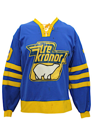 1981 Hakan Loob Team Sweden Game-Used Jersey (Sourced From Head Of Sweden Hockey Family)
