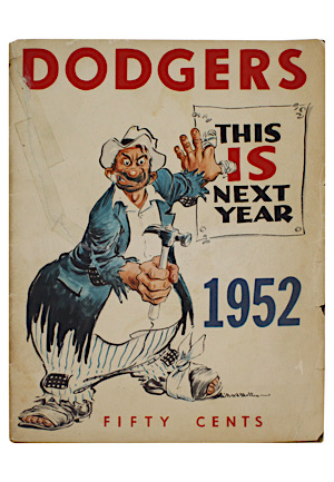 1952 Brooklyn Dodgers Multi-Signed Yearbook (Full JSA)