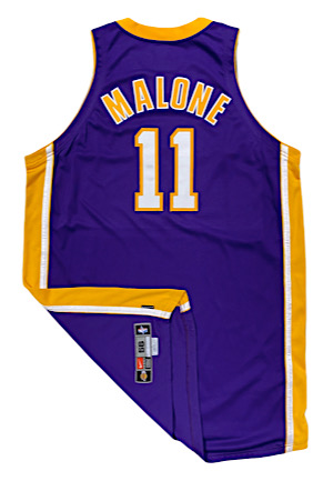 2003-04 Karl Malone Los Angeles Lakers Game-Used Road Jersey