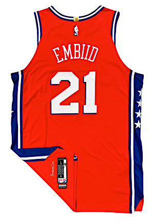 5/12/2019 Joel Embiid Philadelphia 76ers Playoffs Game-Used Jersey (Photo-Matched • MeiGray)