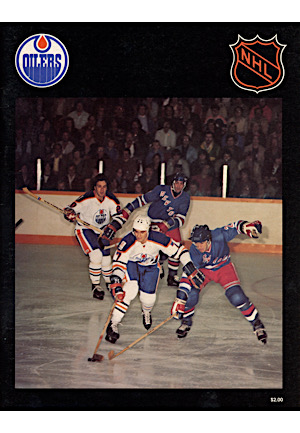 2/1/1980 Edmonton Oilers Official Game Program (Gretzkys First Career Hat Trick)