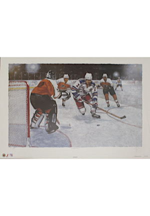 Brian Leetch New York Rangers Autographed Lithograph