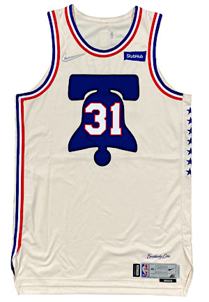 2020-21 Seth Curry Philadelphia 76ers Game-Used Earned Edition Jersey (Photo-Matched To Multiple Games • Fanatics COA)