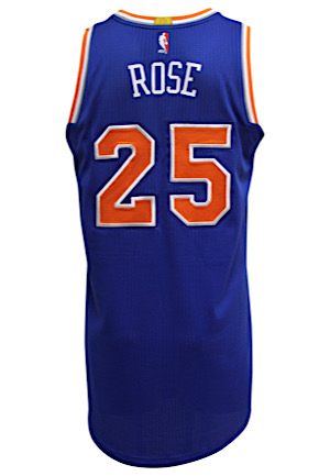 2016-17 Derrick Rose New York Knicks Game-Used Road Jersey