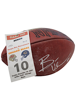 12/16/2001 Chicago Bears vs. Tampa Bay Buccaneers Game-Used Football Autographed By Brian Urlacher