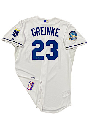 2009 Zack Greinke Kansas City Royals Game-Used & Autographed Home Jersey