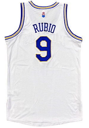 2/1/2012 Ricky Rubio Minnesota Timberwolves Game-Used Hardwood Classics Rookie Jersey (Photo-Matched • MeiGray NBA LOA)