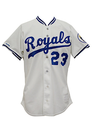 1990 Mark Gubicza Kansas City Royals Game-Used & Autographed Home Jersey