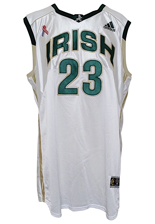 LeBron James Game Used St. Vincent-St. Mary Irish High School Jersey (MEARS)