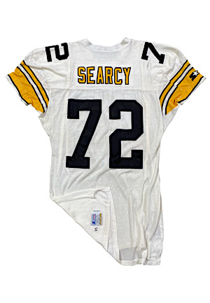 1995 Leon Searcy Pittsburgh Steelers Game-Used Road Durene Jersey (Photo-Matched • Pounded With Repairs)