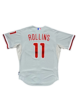 2014 Jimmy Rollins Philadelphia Phillies Game-Used Road Jersey (Photo-Matched • MLB Auth)