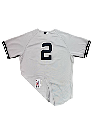 6/3/2012 Derek Jeter NY Yankees Leadoff Home Run Game-Used Road Jersey (Photo-Matched • MLB Auth & Yankee Steiner)