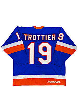 Circa 1982 Bryan Trottier NY Islanders Game-Used Road Jersey (Purchased From The Team)