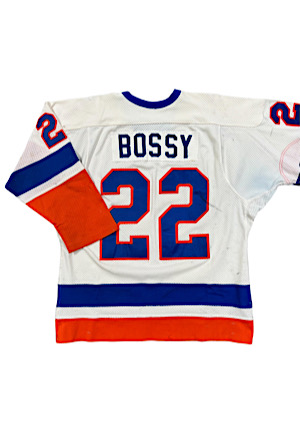 1980s Mike Bossy NY Islanders Game-Used Home Jersey (Photo-Matched • Repairs)