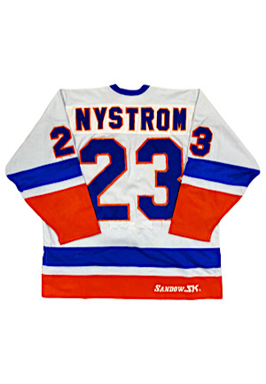 1980s Bobby Nystrom NY Islanders Game-Used Home Jersey (Juteau LOA)