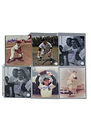 Hall Of Famers & Stars Autographed Photos - Feller, Berra, Ford & Richardson x3 (6)