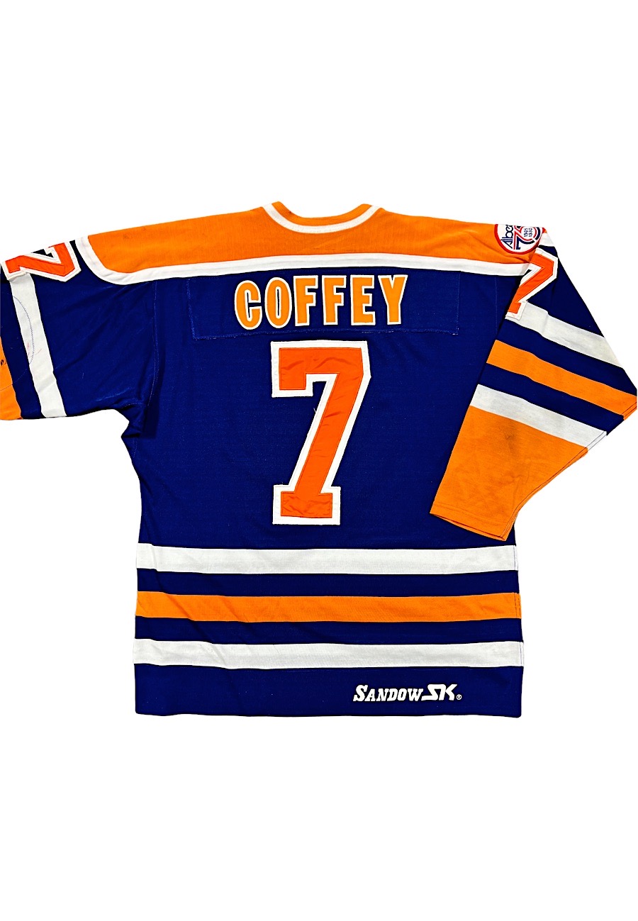 Paul Coffey Edmonton Oilers Signed Retired Jersey Number 23x19