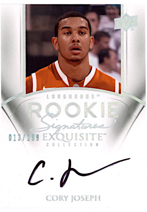 2011 Upper Deck Exquisite Collection Rookie Signatures Cory Joseph (13/199)