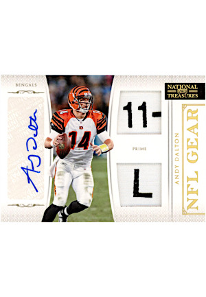 2012 Panini National Treasures NFL Gear Andy Dalton Signatures #3 (3/25)