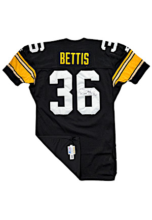 1996 Jerome Bettis Pittsburgh Steelers Game-Used & Signed Jersey (Photo-Matched With Team Repairs • JSA • Steelers Debut Gamer)