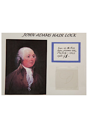 John Adams Lock Of Hair Removed At The Time Of His Death