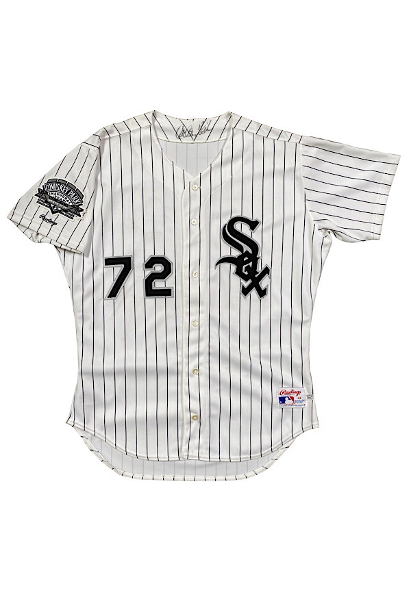 Lot Detail - 1991 Carlton Fisk Chicago White Sox Game-Used & Autographed  Home Jersey