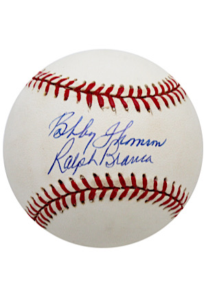 Bobby Thompson & Ralph Branca Dual-Signed ONL Baseball