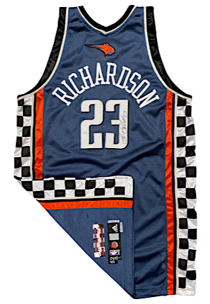 2007-08 Jason Richardson Charlotte Bobcats Game-Used & Autographed "Racing Night" Alternate Jersey