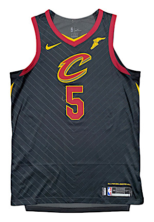 2018 J.R. Smith Cleveland Cavaliers NBA Playoffs Game-Used Alternate Jersey (Photo-Matched To Multiple Games • NBA LOA • Finals Season)