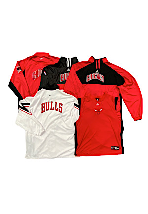 Lot Of 4 2000s Chicago Bulls Player Worn Warm-Up Jackets & Shooting Shirt (5)