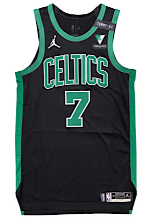 2020-21 Jaylen Brown Boston Celtics Game-Issued Alternate Jersey (Tommy K.C. Patch)