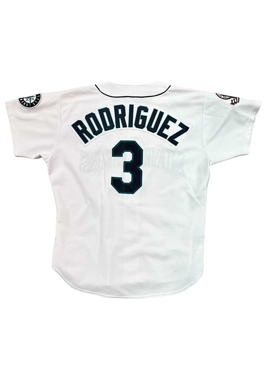 Lot Detail - 1995 Alex Rodriguez Seattle Mariners Rookie Game-Used Home  Jersey