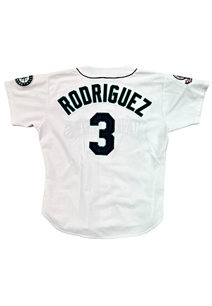 1995 Alex Rodriguez Seattle Mariners Rookie Game-Used Home Jersey