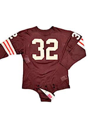1962-65 Jim Brown Cleveland Browns Game-Used Home Jersey (MEARS A10 • Gifted To Radio Host W/ Family LOA)