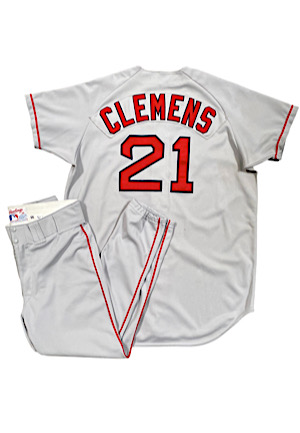 1991 Roger Clemens Boston Red Sox Game-Used Road Uniform (2)