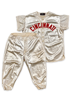 1948 Augie Galan Cincinnati Reds Game-Used Satin Uniform (2)