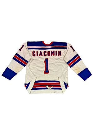 1974-75 Eddie Giacomin NY Rangers Game-Used Jersey (Photo-Matched • MeiGray LOA)