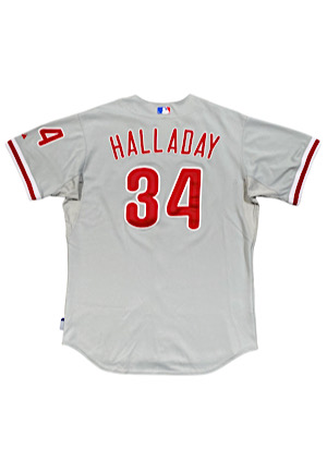 2013 Roy Halladay Philadelphia Phillies Game-Used Road Jersey (Photo-Matched • MLB Auth)