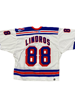 2001-02 Eric Lindros NY Rangers Game-Used & Signed Jersey (MeiGray & Rangers LOAs)